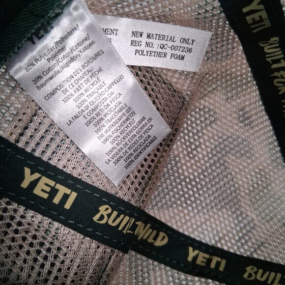 YETI Coolers Cap Hat Camo Mesh Snap Back Camouflage Green Hunting Hunt Outdoors - Picture 8 of 10